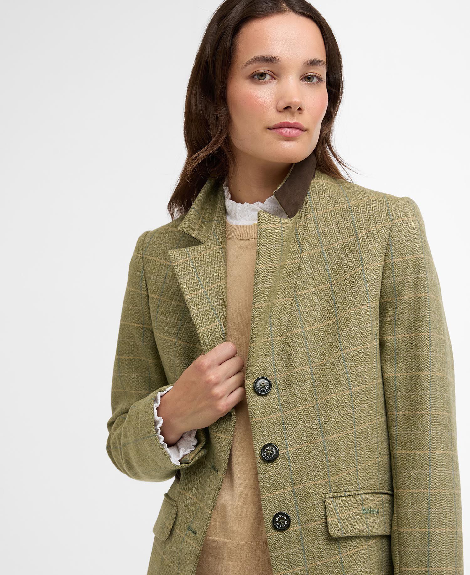 Blazer Lupin Tailored Light Olive Check