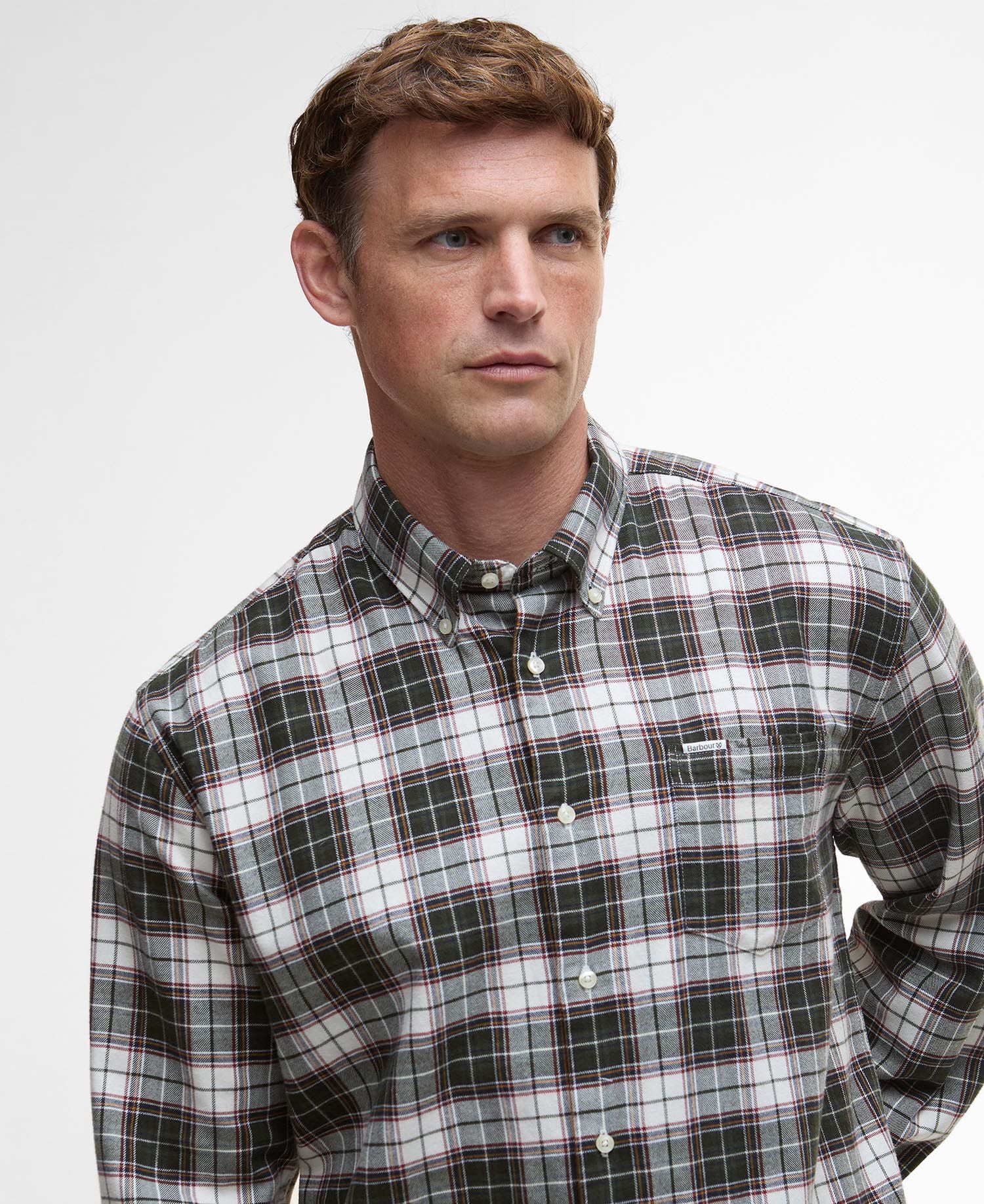 Telfield Regular Long-Sleeved Shirt Olive