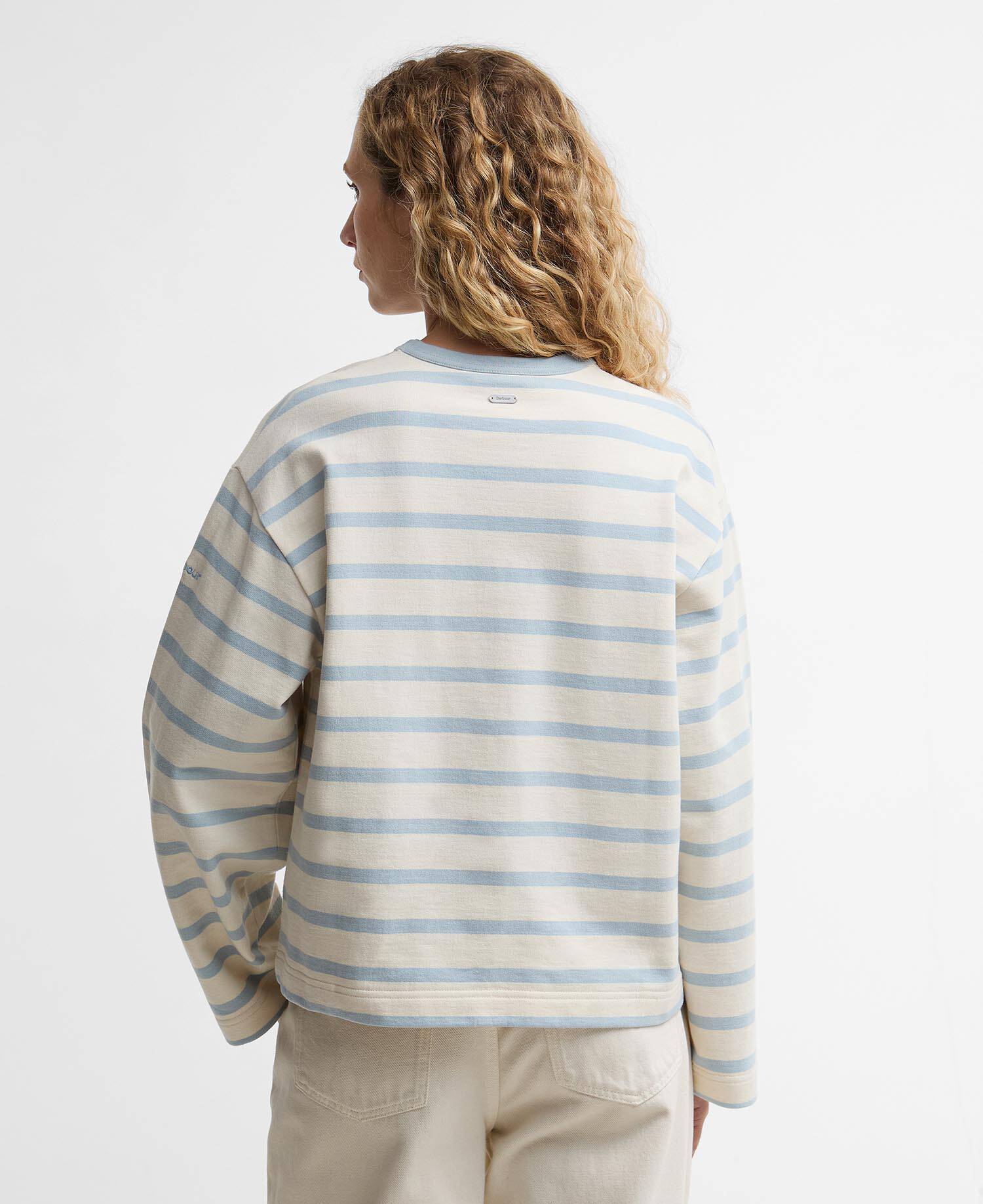 Sweatshirt Fawley Striped Original Ecru/Celestial Blue Stripe image number 2
