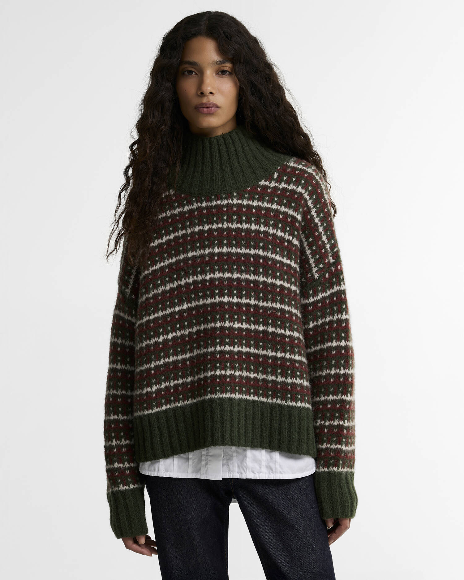 Eden Check High-Neck Jumper Multi image number 0