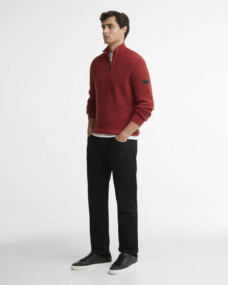 Crawley Quarter-Zip Jumper Fire Whirl