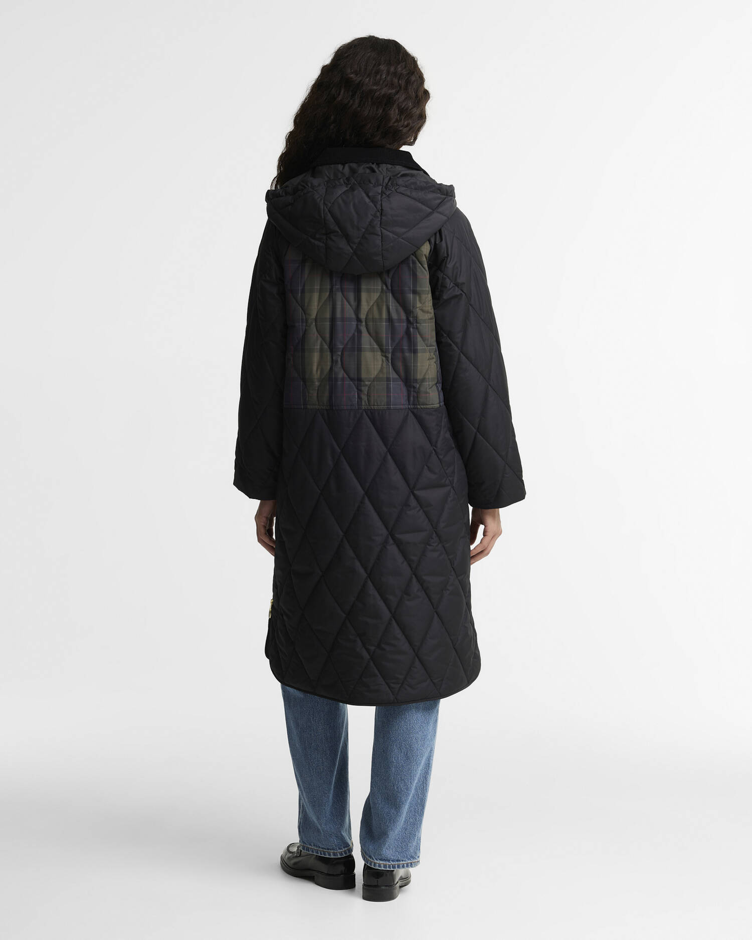 Barbour Steppjacke Osbourne Checked Black/Shadow Classic/Mixed Tartan image number 2