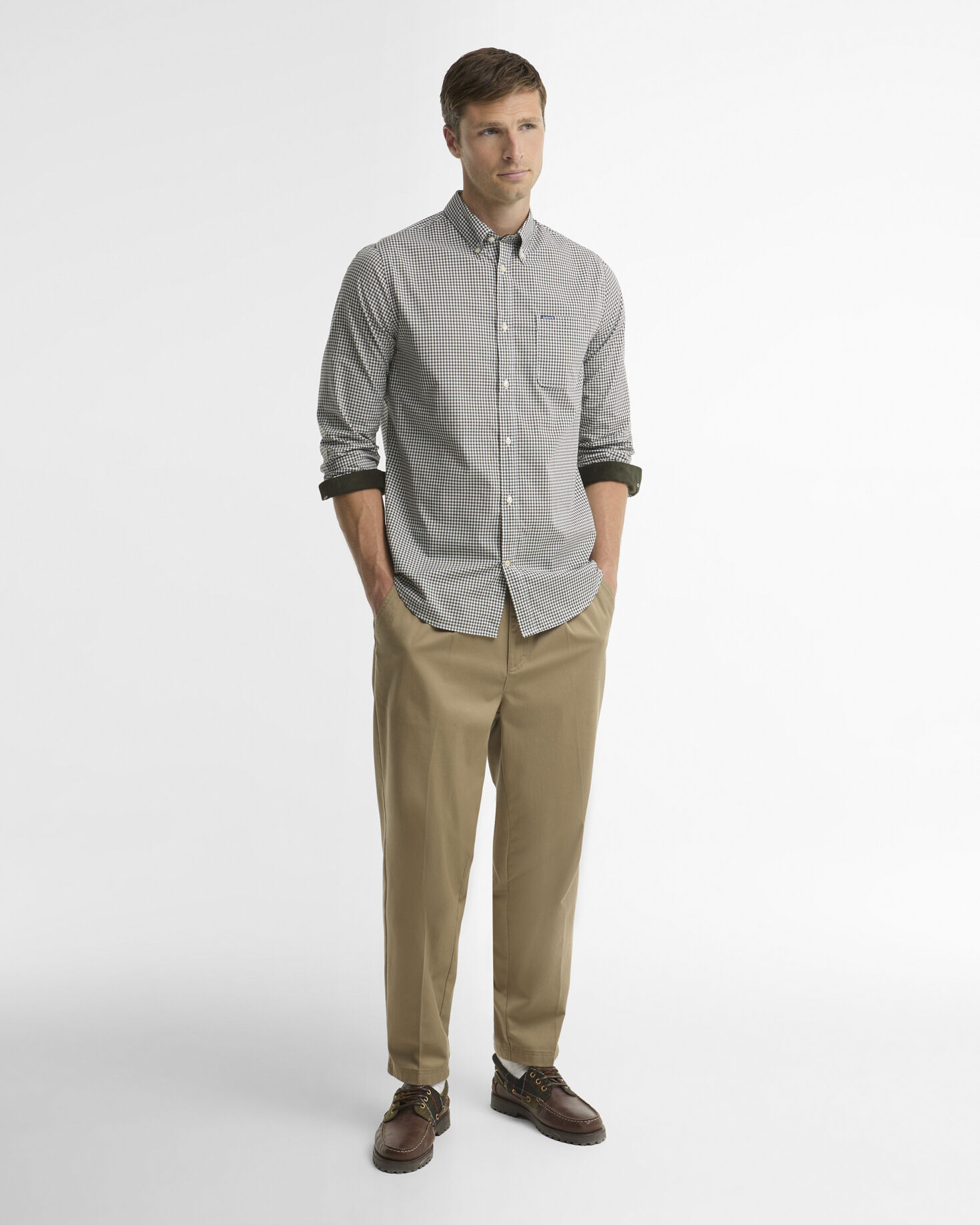 Barbour Hemd Harbourwall Tailored Fit Sage