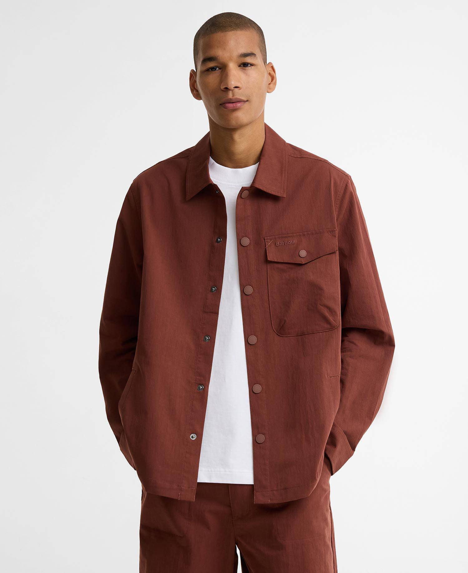 Overshirt Strickland Textured Burnt Pepper image number 0
