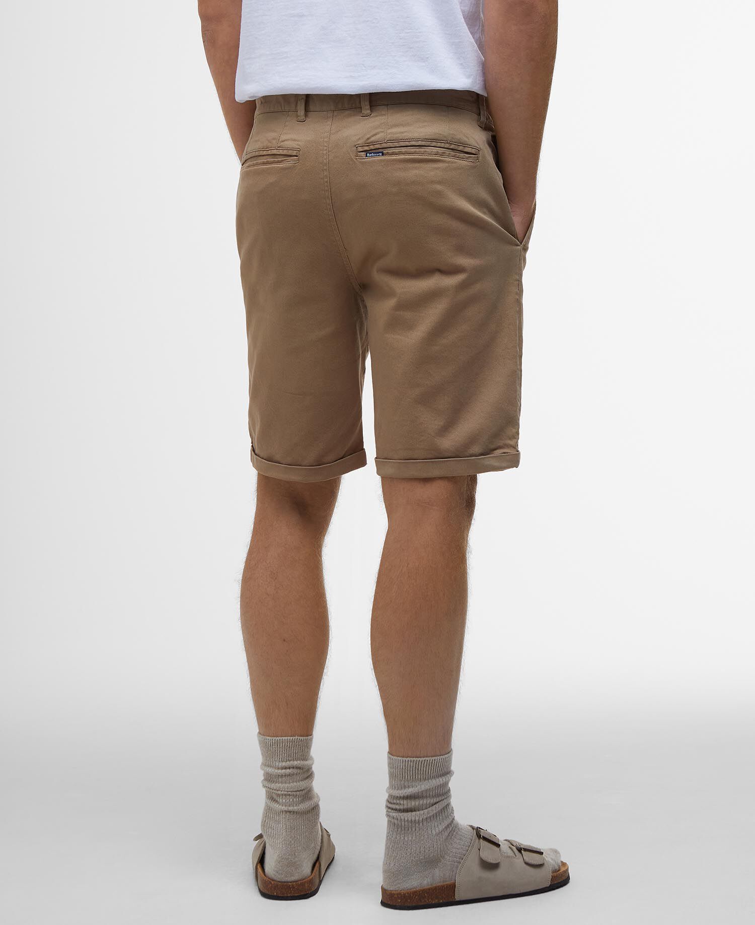 Washed Twill Chino Shorts Stone