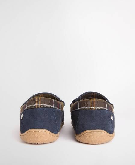 Albert Slippers Navy Suede
