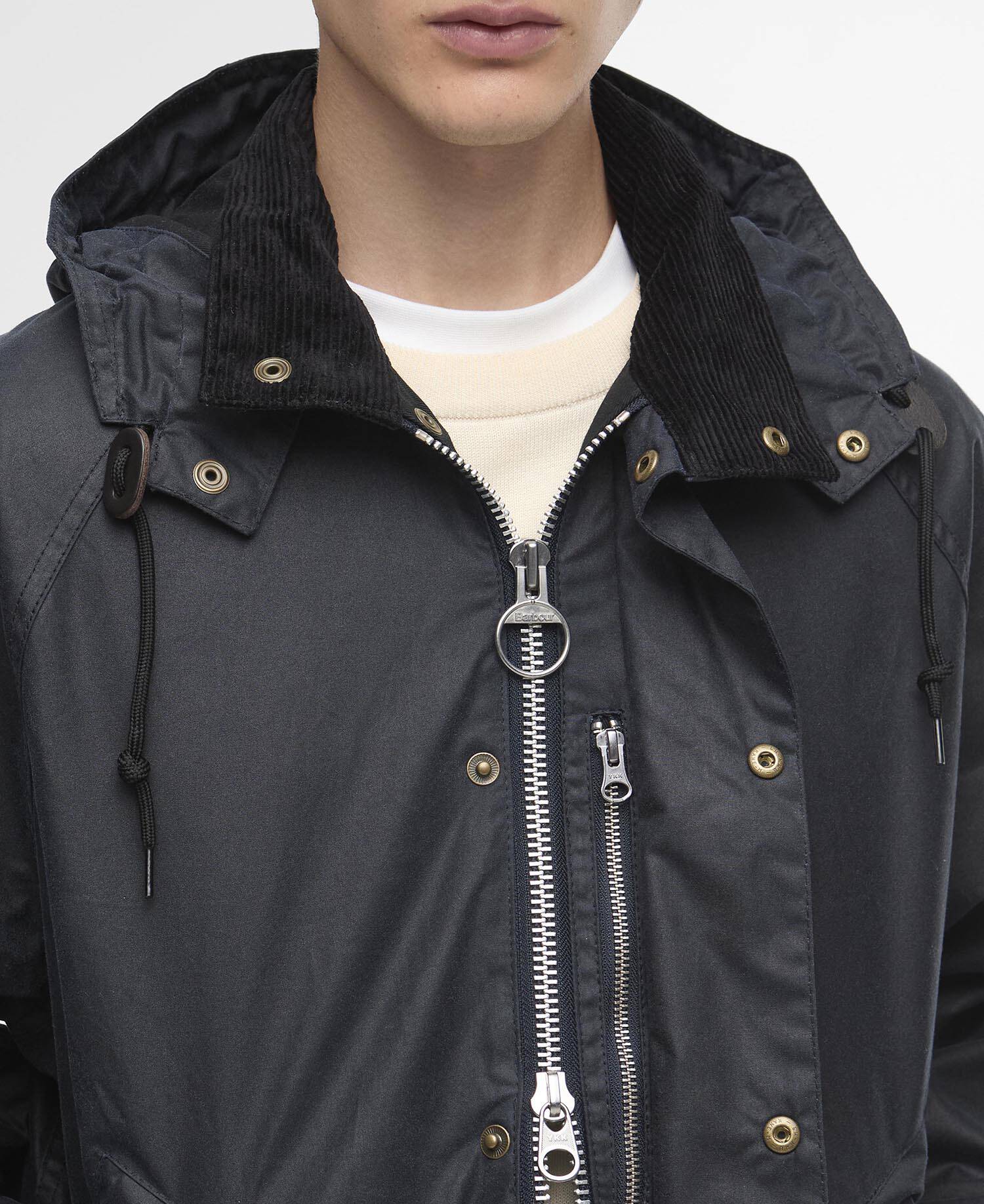 Barbour for Margaret Howell Transport Waxed Jacket Navy image number 4