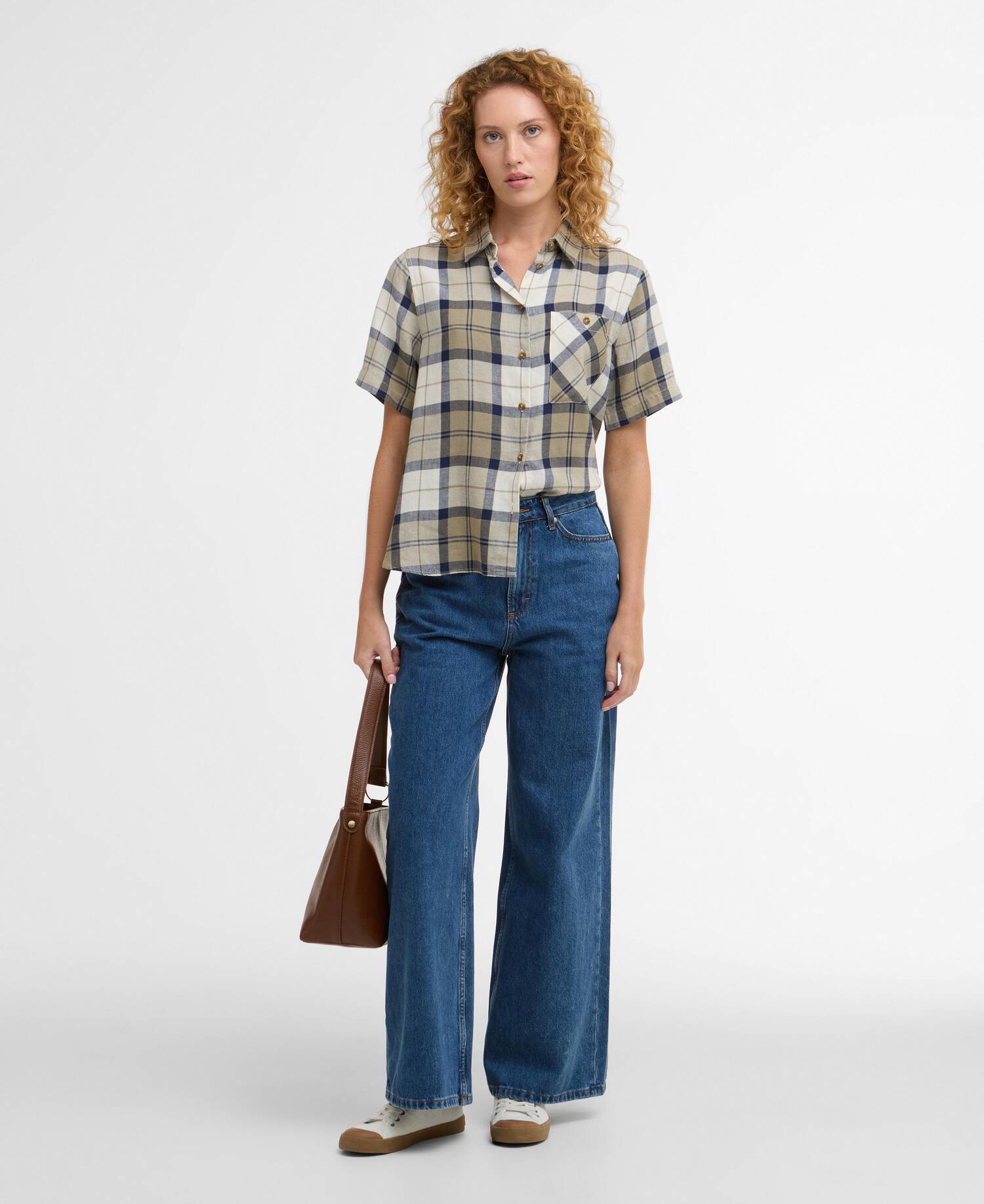 Kurzarmhemd Fern Tartan Dress Navy Tartan image number 1
