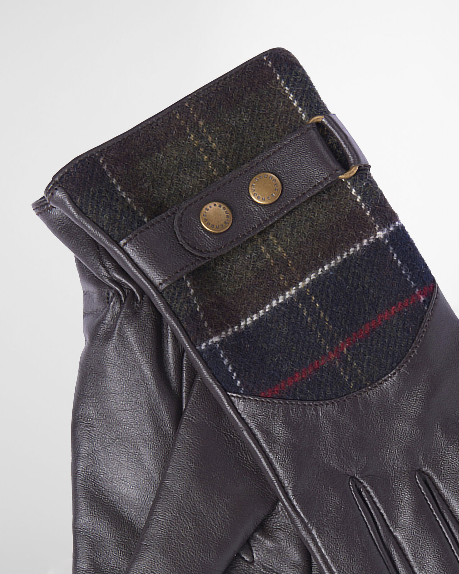 Dee Tartan Gloves Dark Brown
