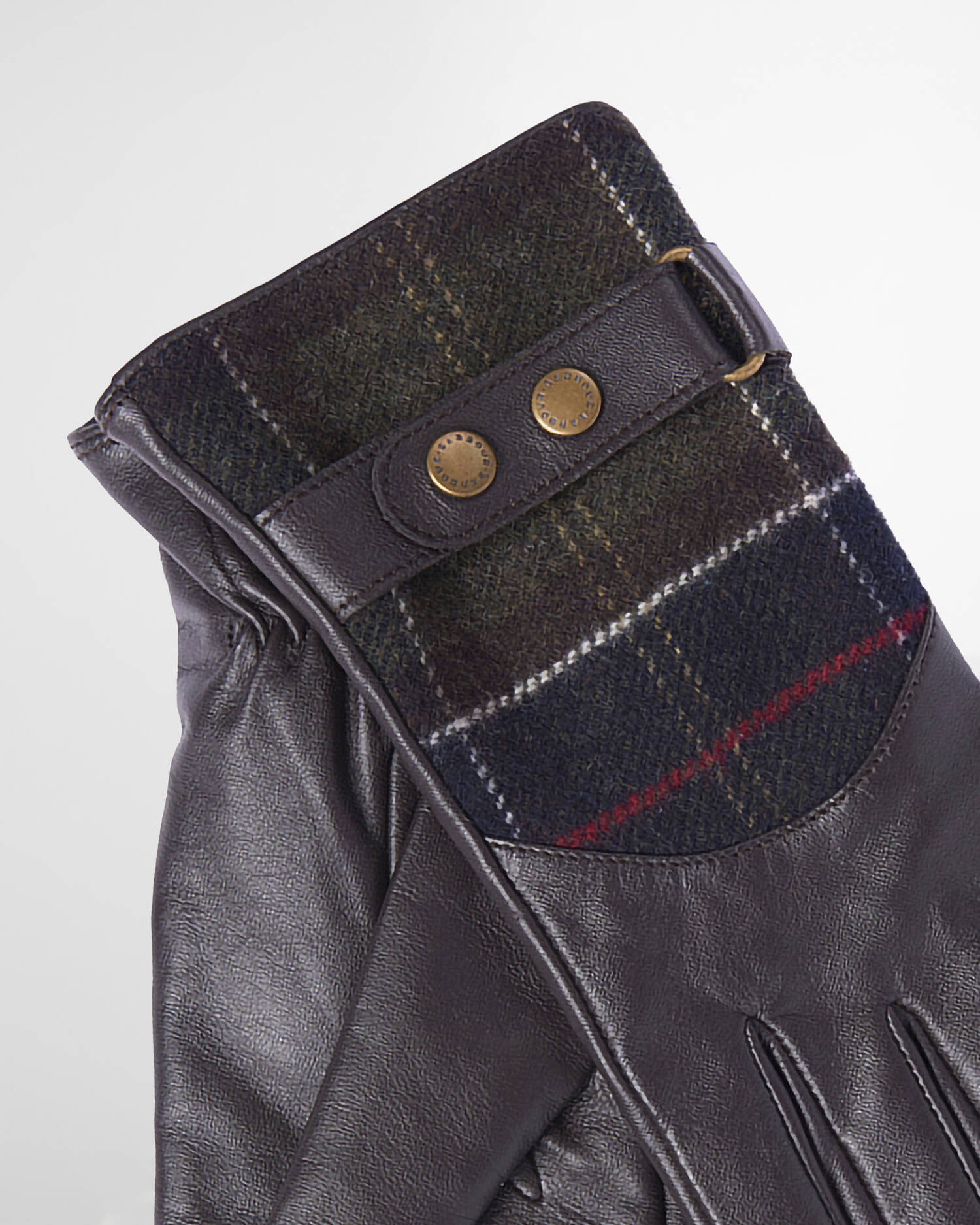 Dee Tartan Gloves Dark Brown image number 1