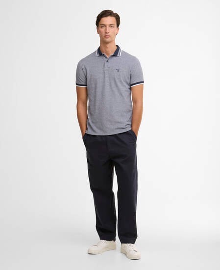 Polo Castleford leggermente aderente Navy