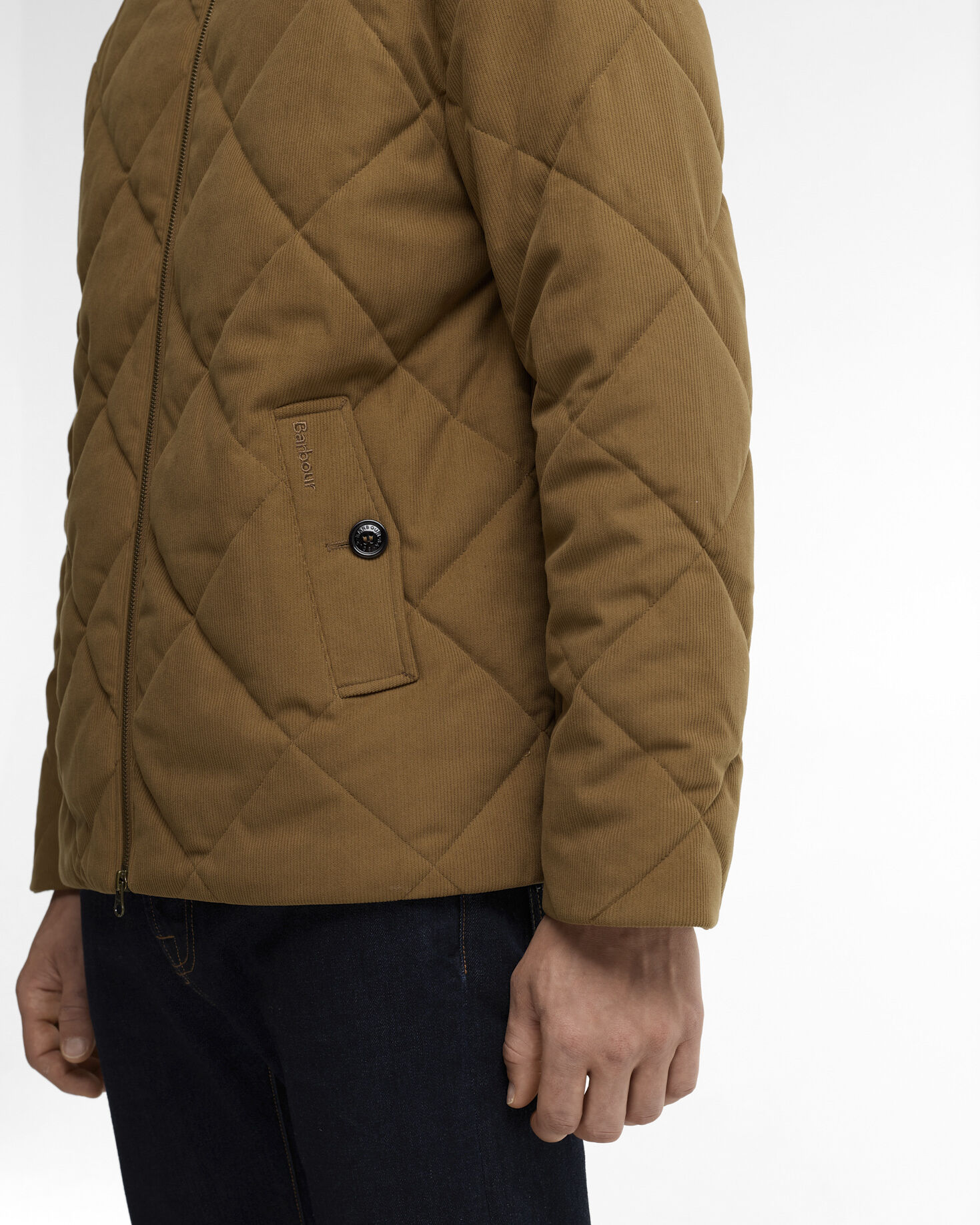 Corden Quilted Jacket Dark Sandstone