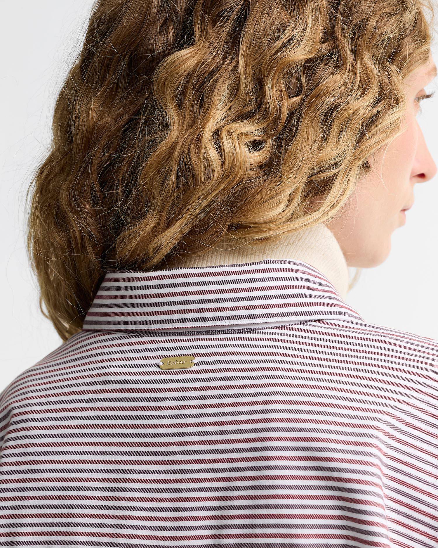 May Striped Relaxed Shirt Cranberry/Fig image number 4
