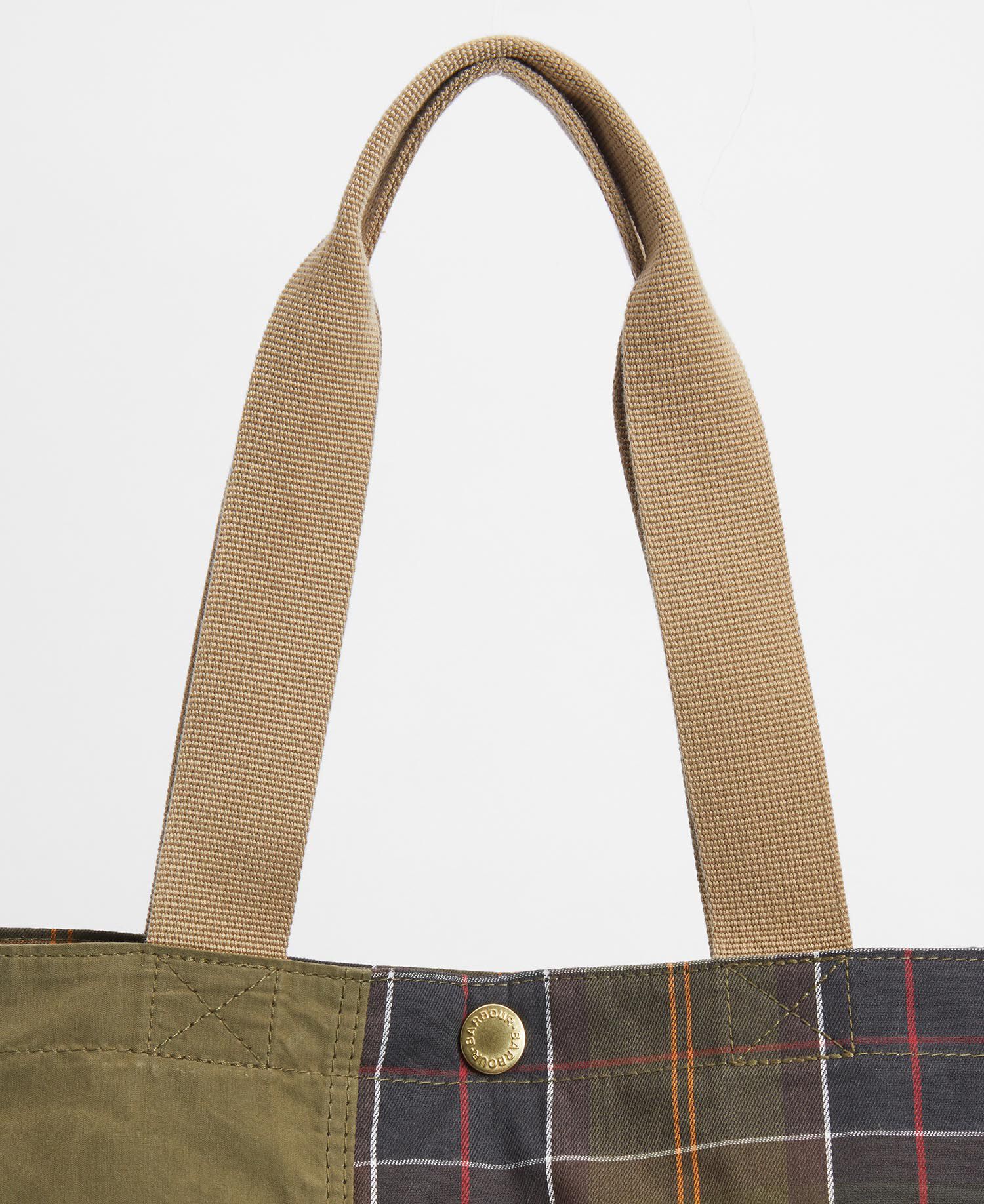 Transport Patchwork Tote Bag Dusky Green