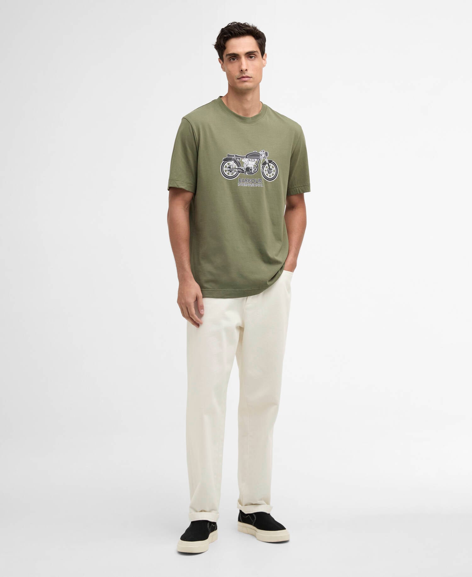 T-shirt con stampa Piston Burnt Olive image number 1