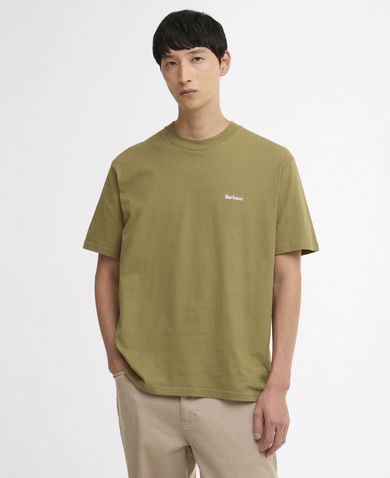 T-Shirt Dalton Logo Oversized Bleached Olive