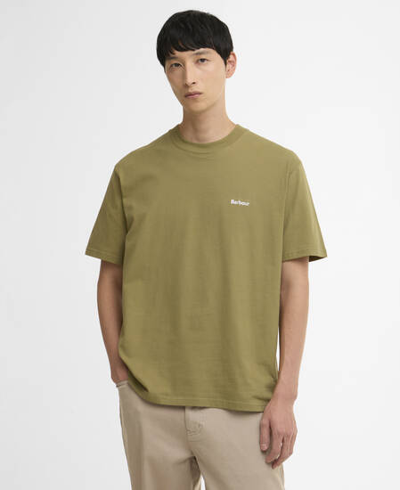 T-Shirt Dalton Logo Oversized Bleached Olive