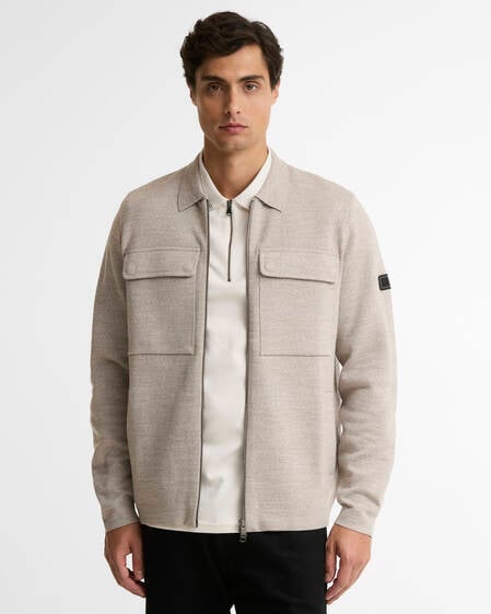 Burley Zip-Up Cardigan Concrete