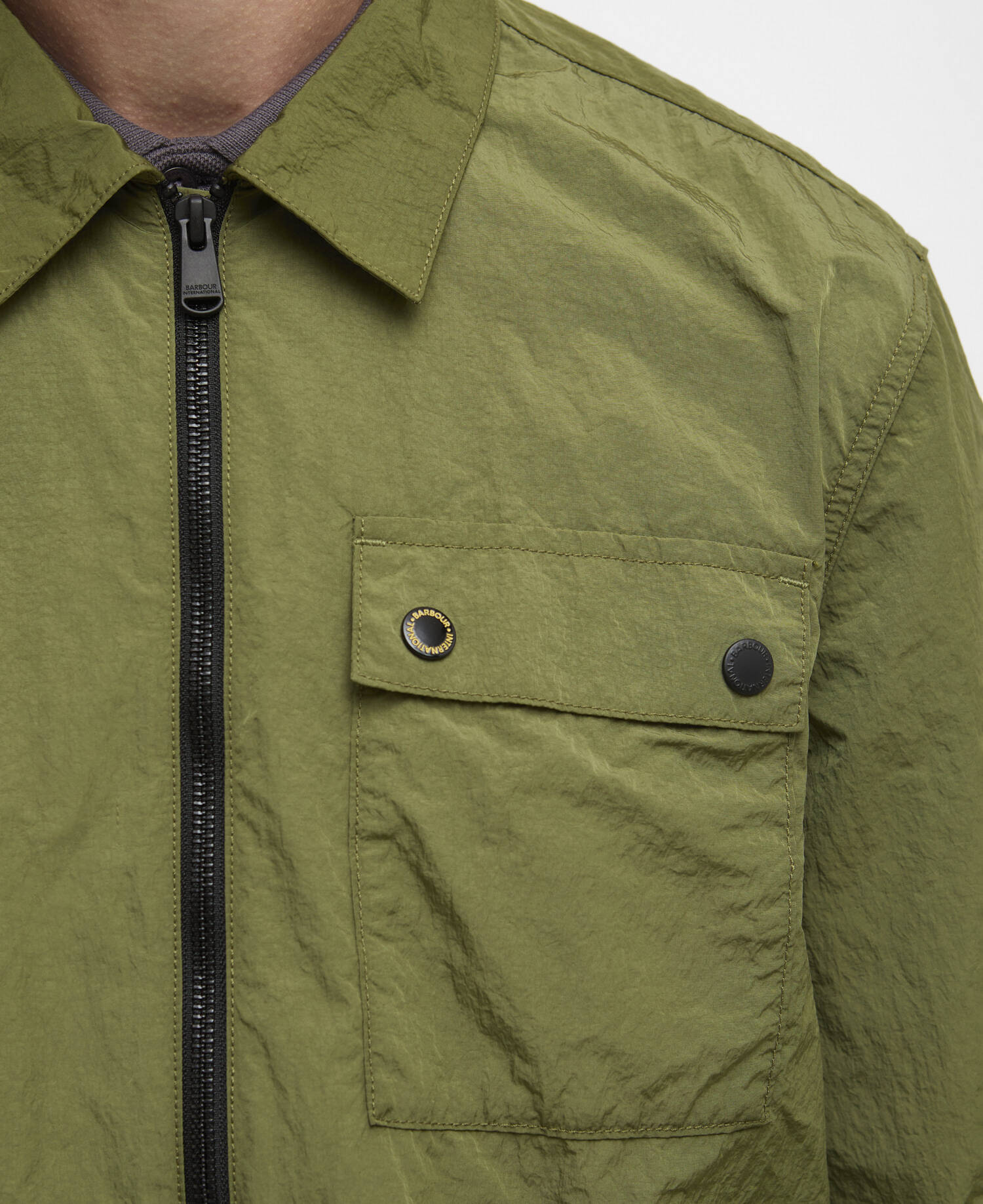 Inline Overshirt Cable Olive image number 4