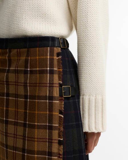 Hazelwood Tartan Midi Skirt Multi