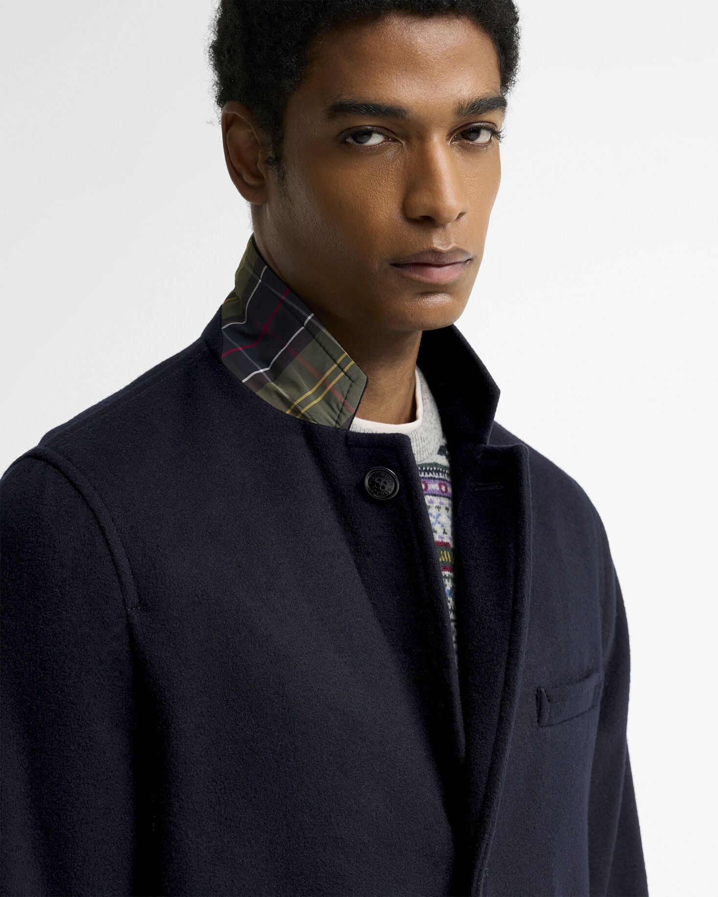 Umbridge Wool Tailored Coat Navy