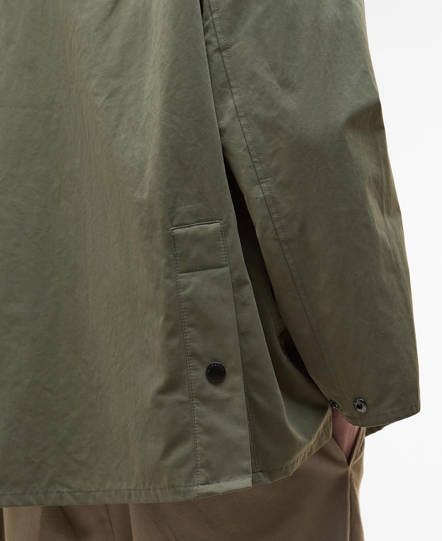 Peached Oversized Bedale Casual Jacket Fern