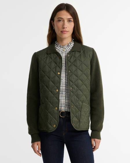 Allendale Quilted Jumper Olive
