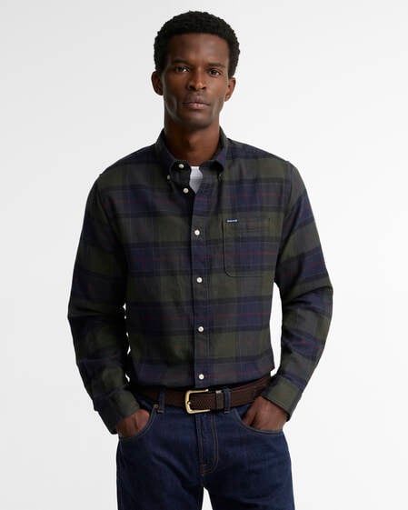 Kyeloch Tailored Long-Sleeved Shirt Shadow Classic Tartan