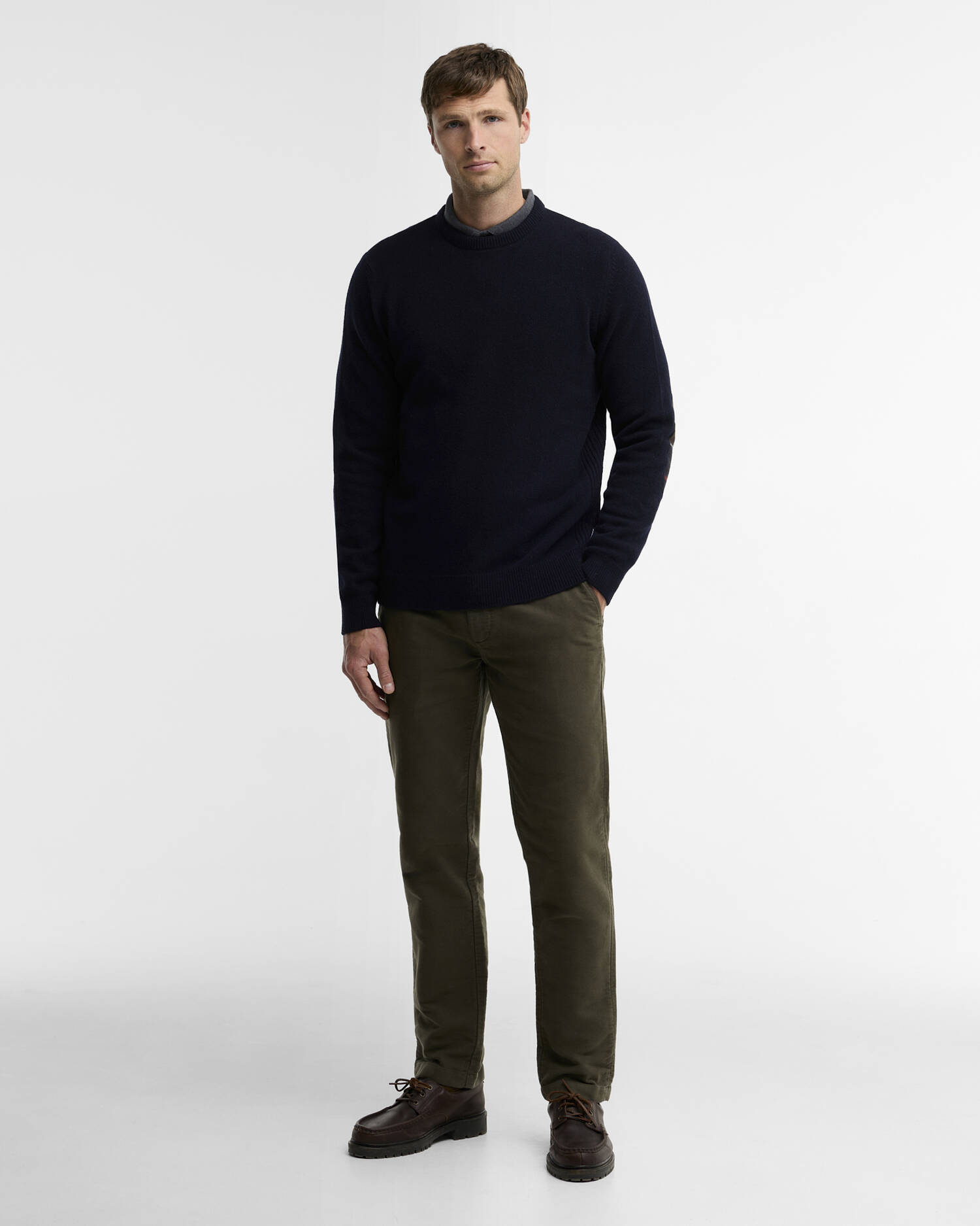 Moleskin Tailored Trousers Dark Olive image number 0