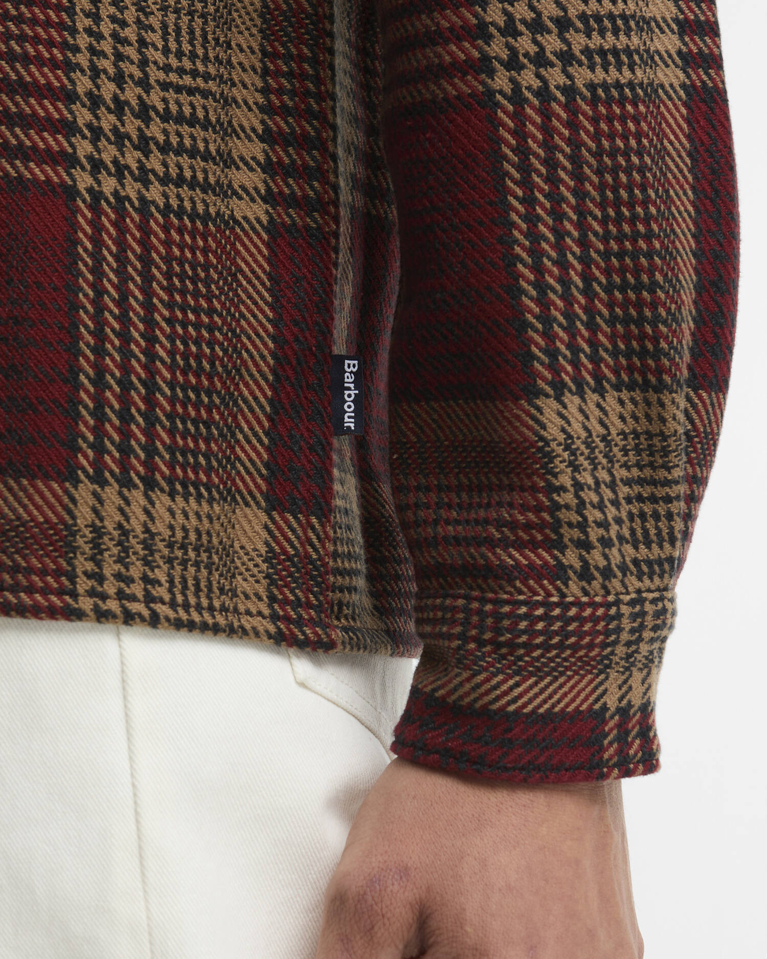 Barbour Hemd Millom Houndstooth Relaxed Fit Red image number 4