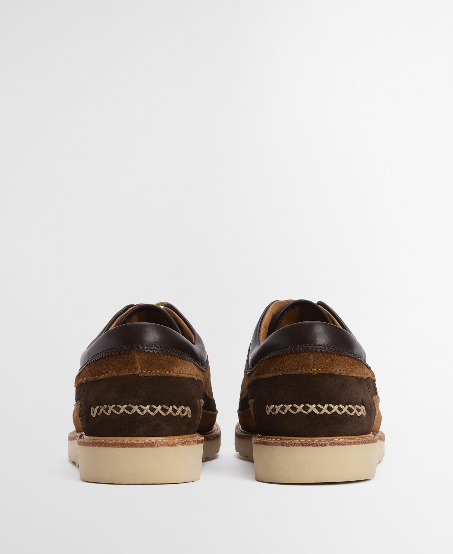 Grindon Moccasin Shoes Dark Brown/Tan/Light Beige Suede