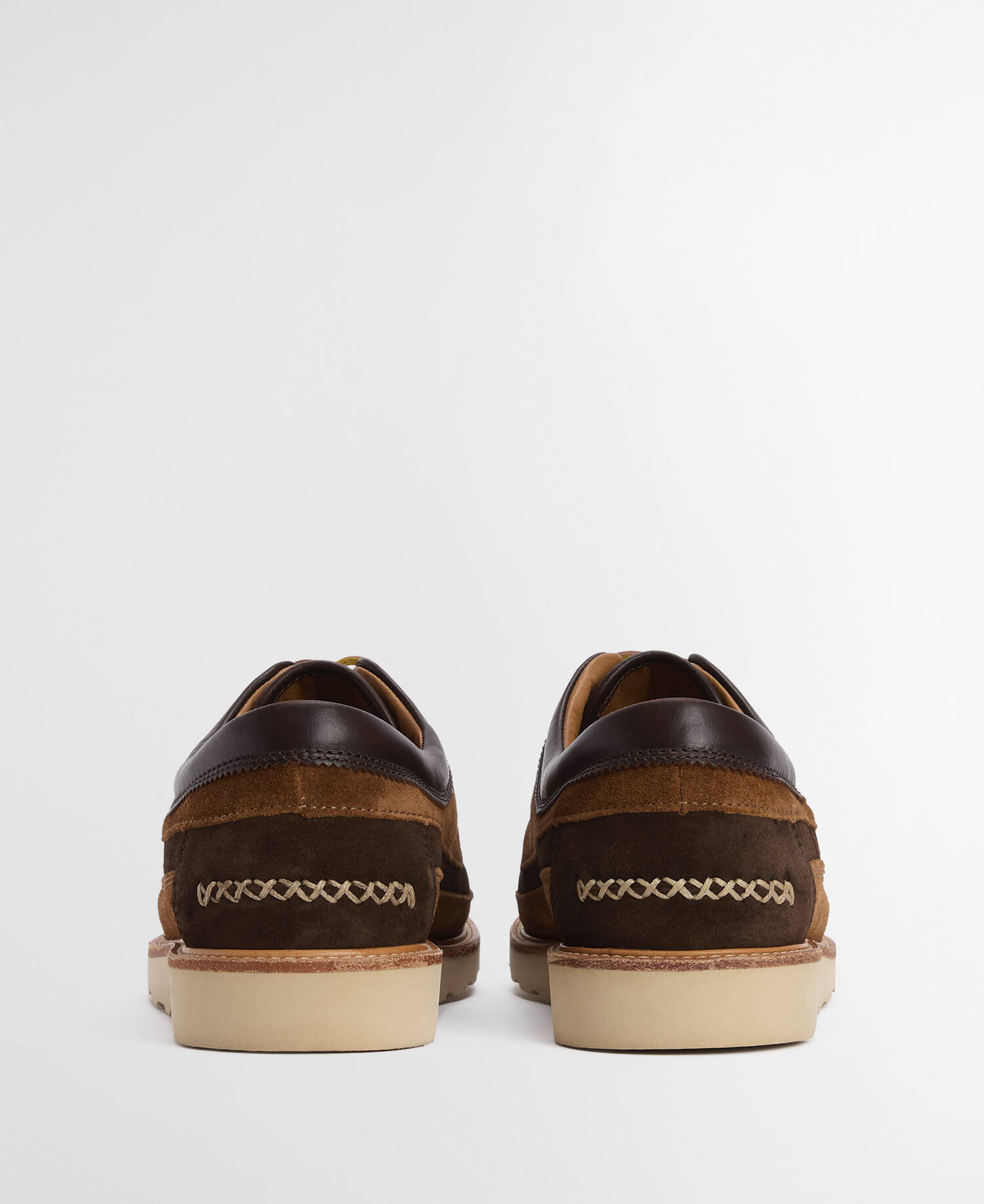Grindon Moccasin Shoes Dark Brown/Tan/Light Beige Suede image number 1