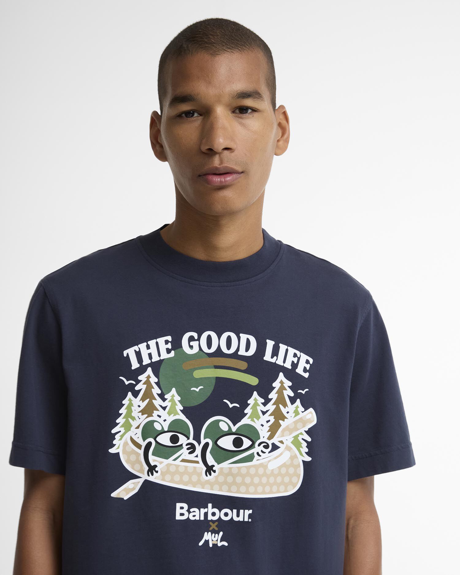 Barbour x Mul Good Life Relaxed T-Shirt Navy