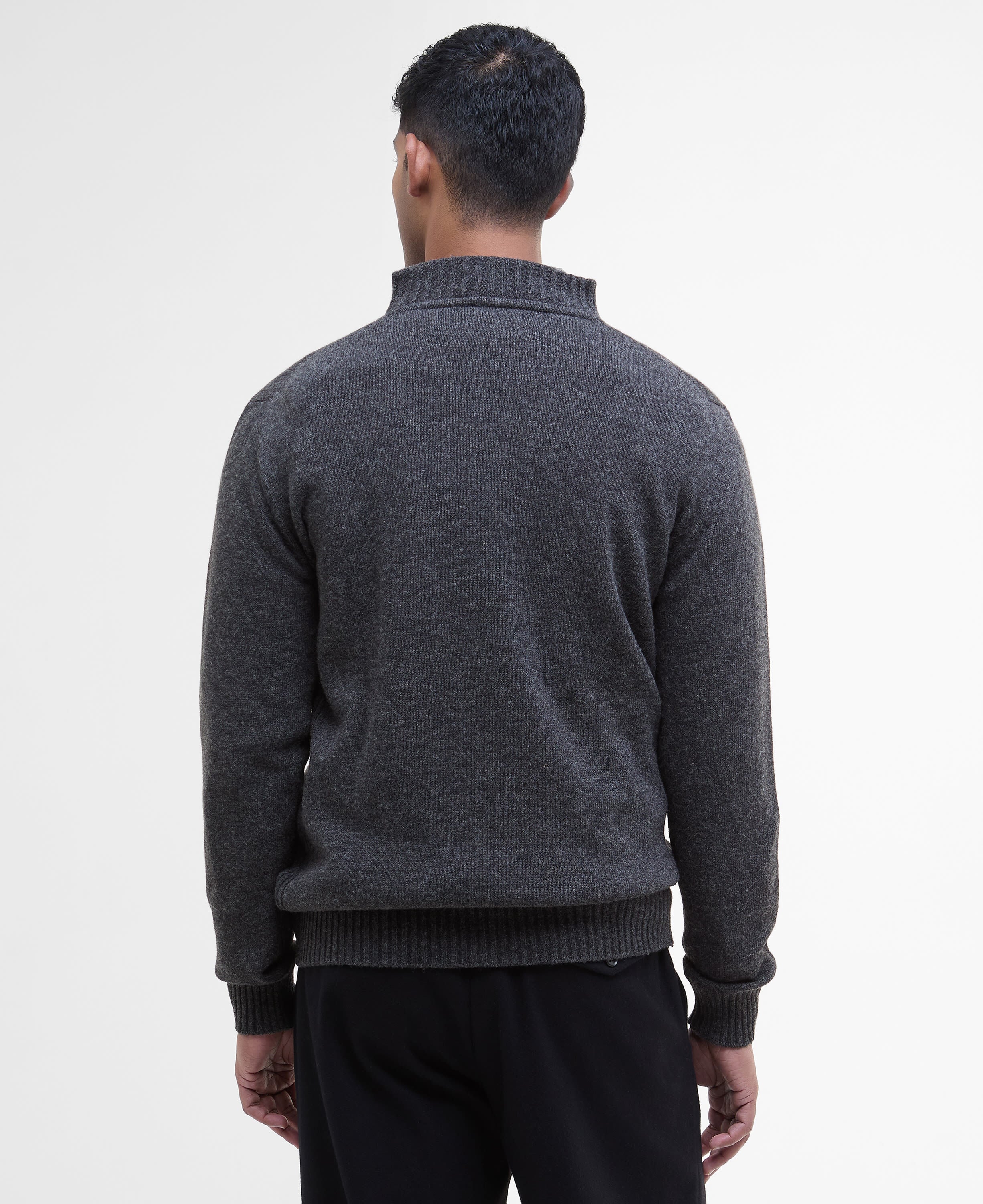 Essential Quarter-Zip Jumper Charcoal