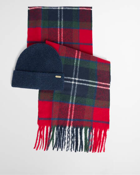 Olivia Beanie & Scarf Gift Set Red Spruce