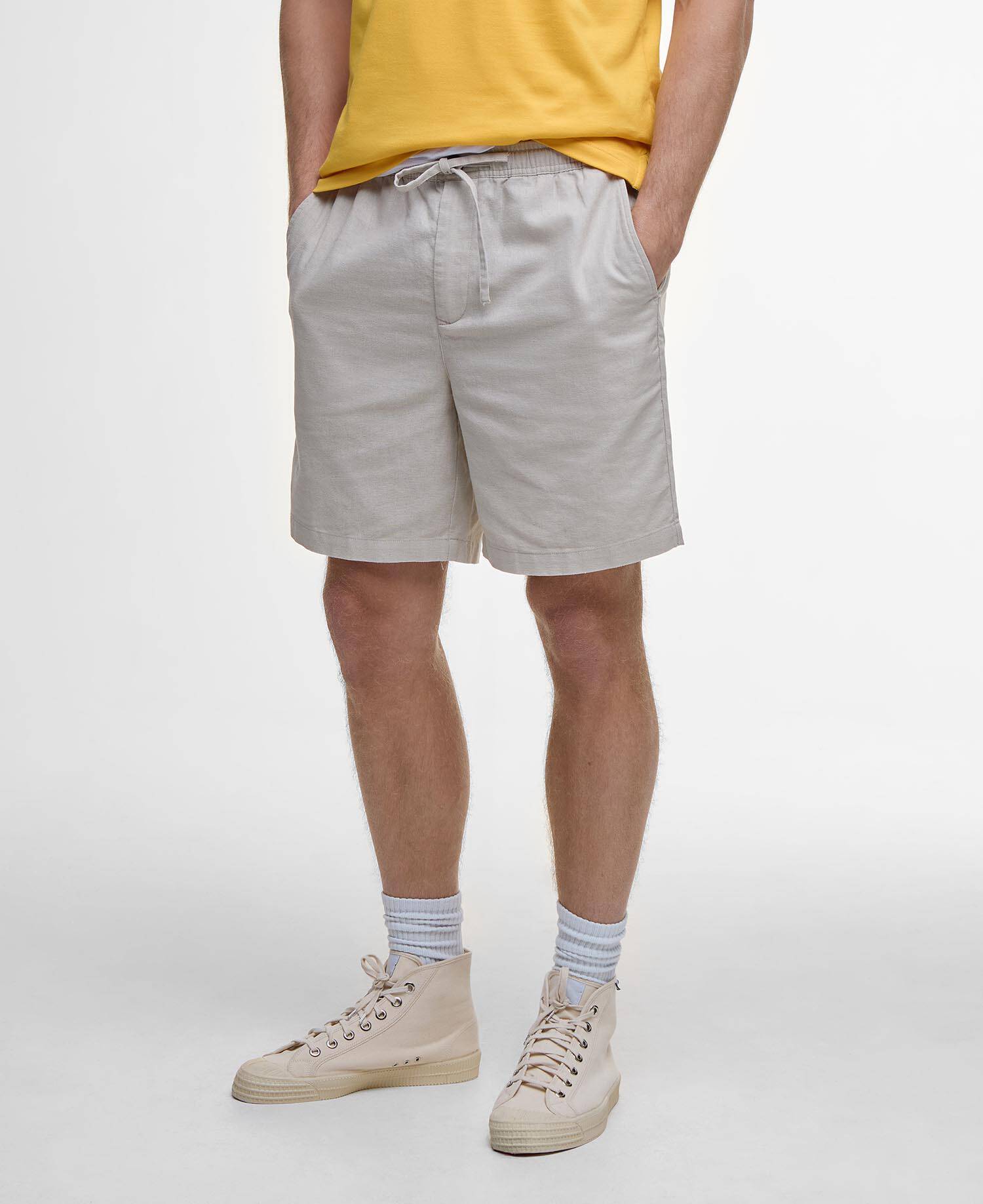 Cotton Linen Relaxed Shorts Mist image number 1