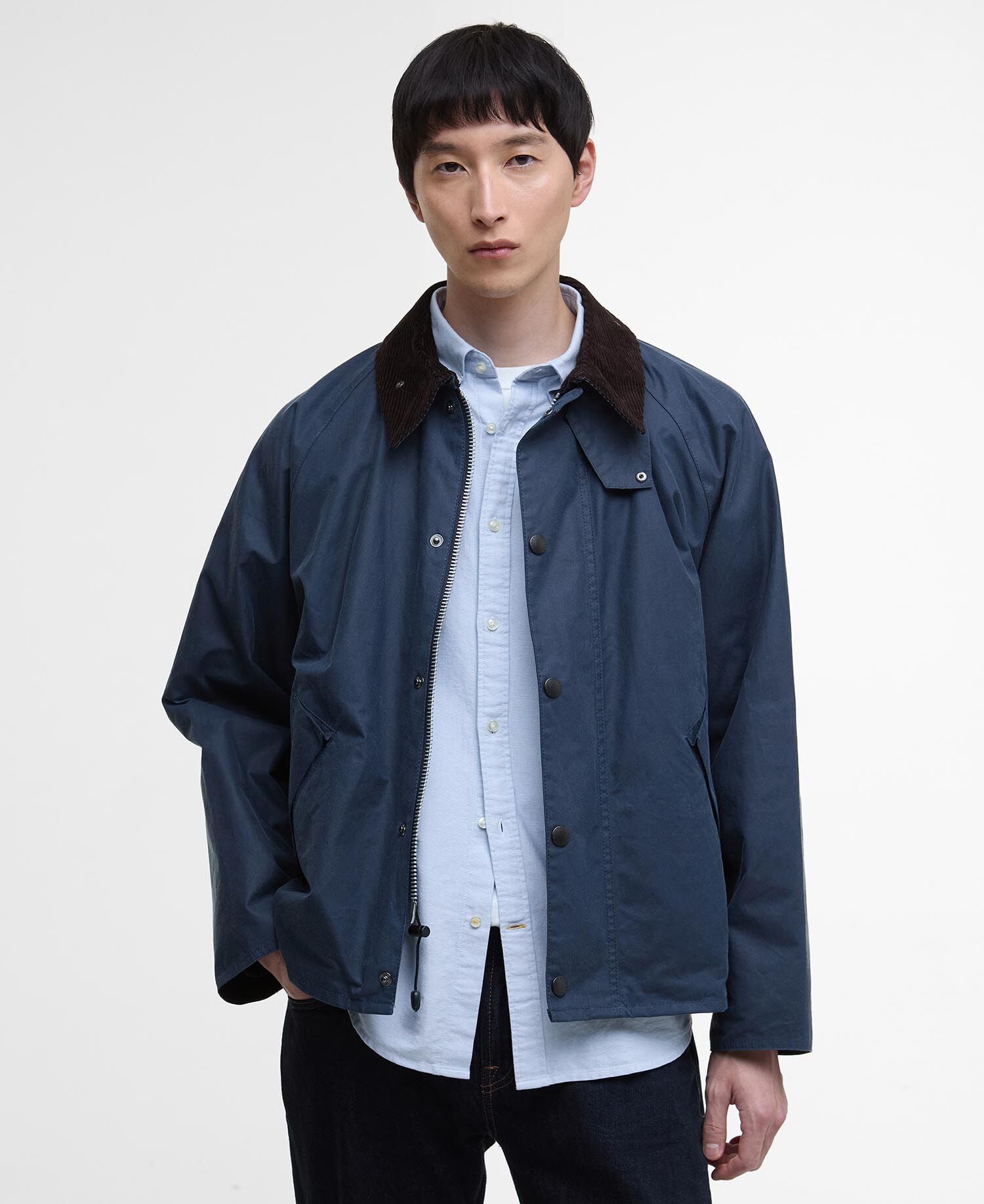 Giacca cerata OS Transport Washed Cobalt