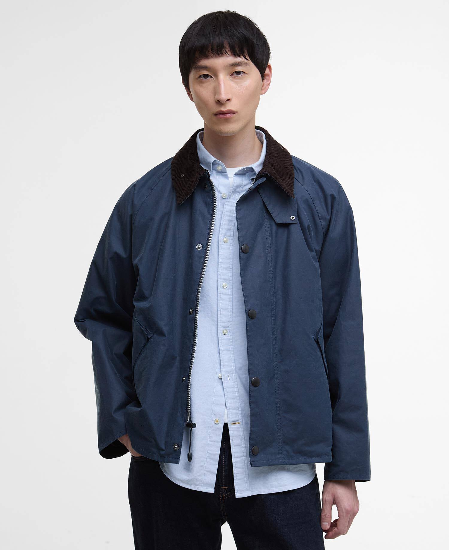 Giacca cerata OS Transport Washed Cobalt image number 0