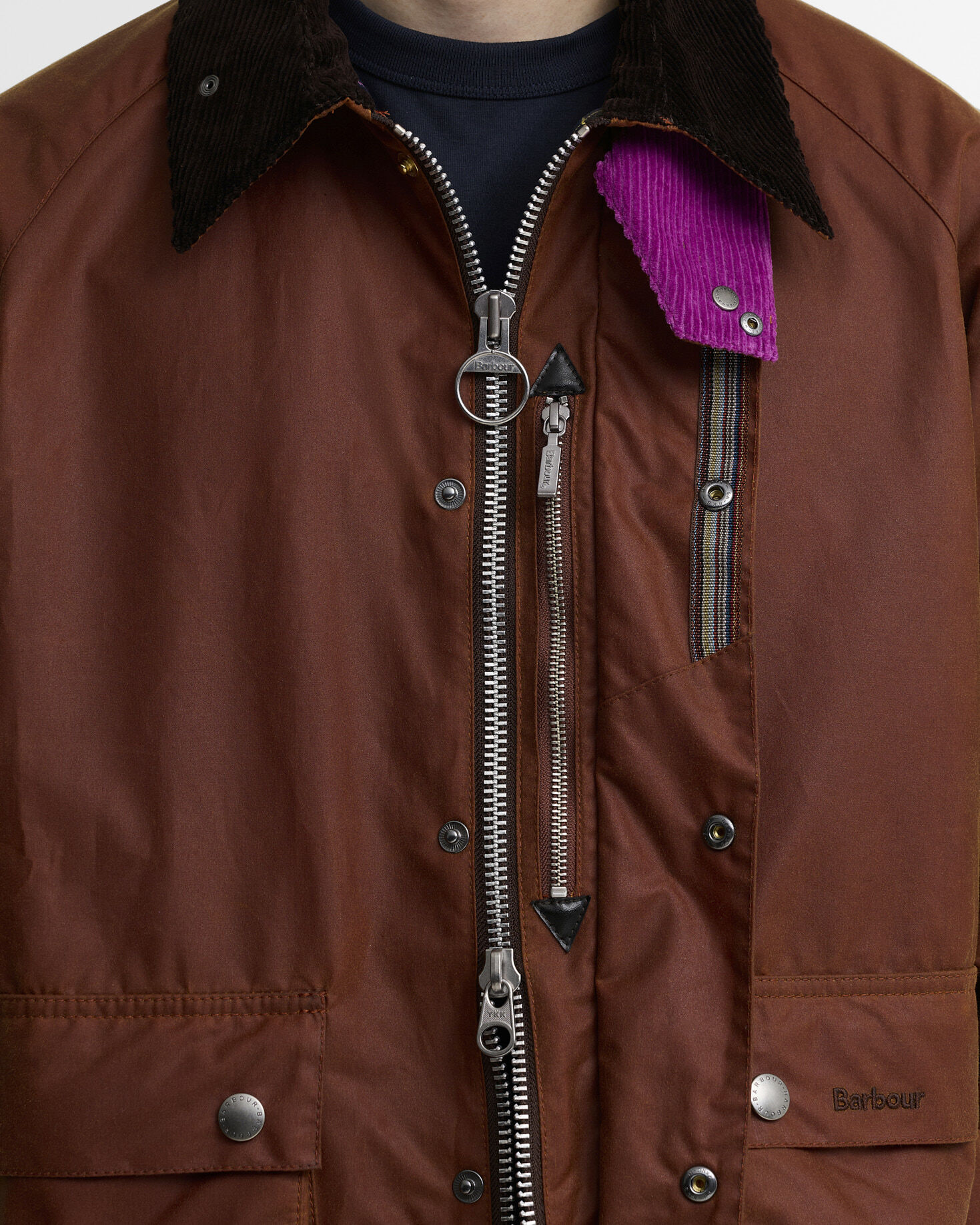 Paul Smith Loves Barbour Key Transport Waxed Jacket Russet