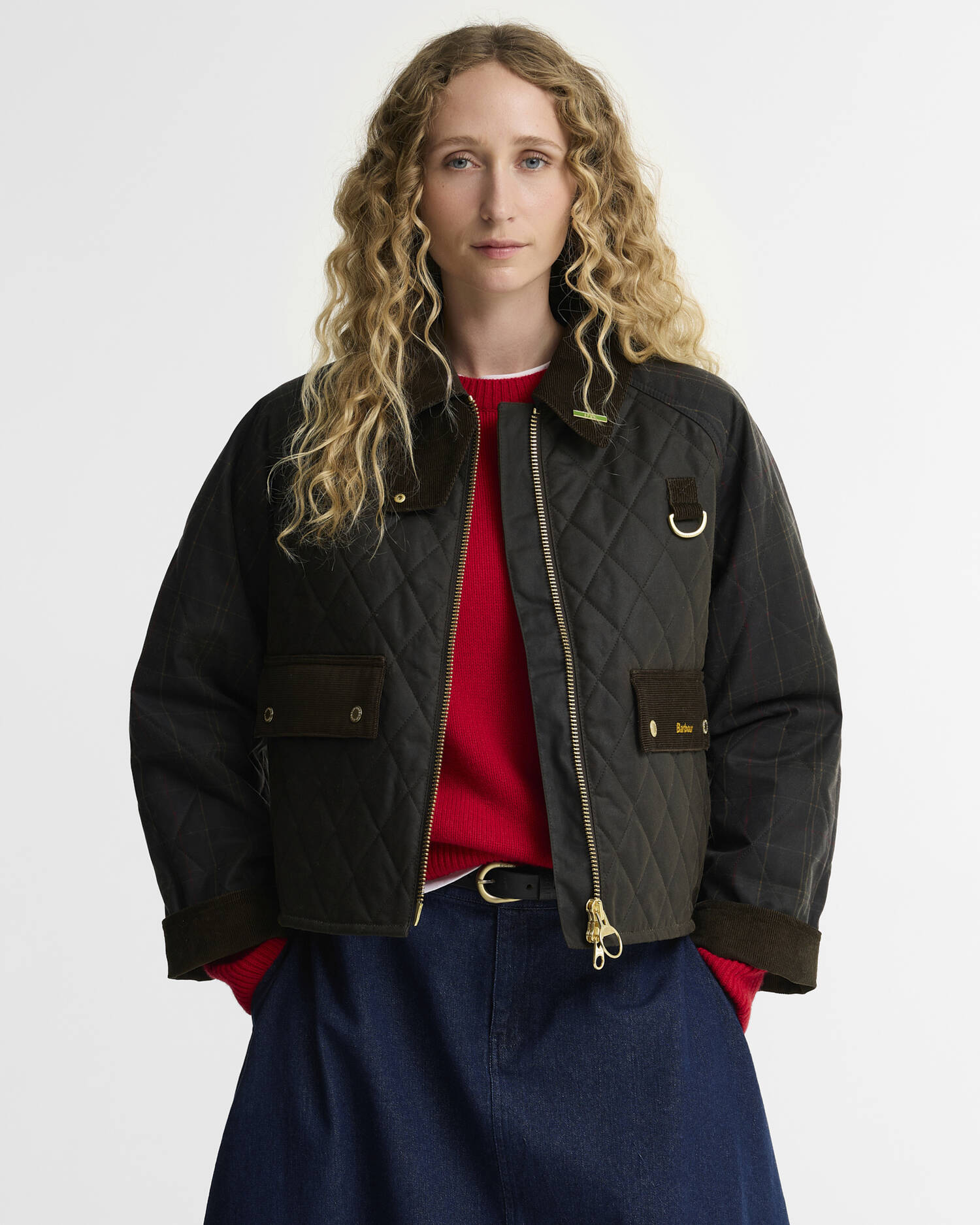 Tartan Reimagined Icons Tartan Quilted Spey Waxed Jacket Olive/Classic image number 0