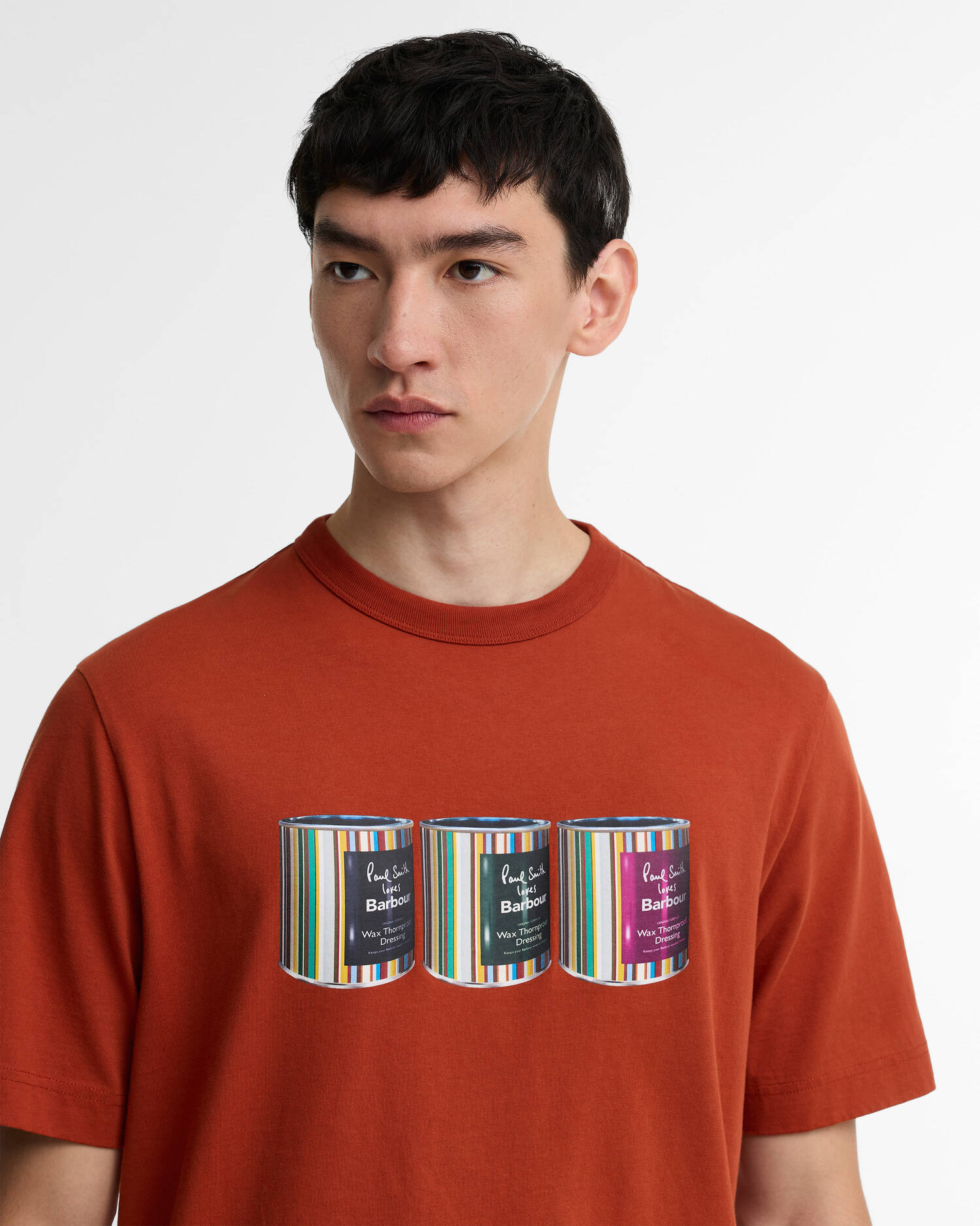 Paul Smith Loves Barbour Tinned Graphic T-Shirt Russet image number 3
