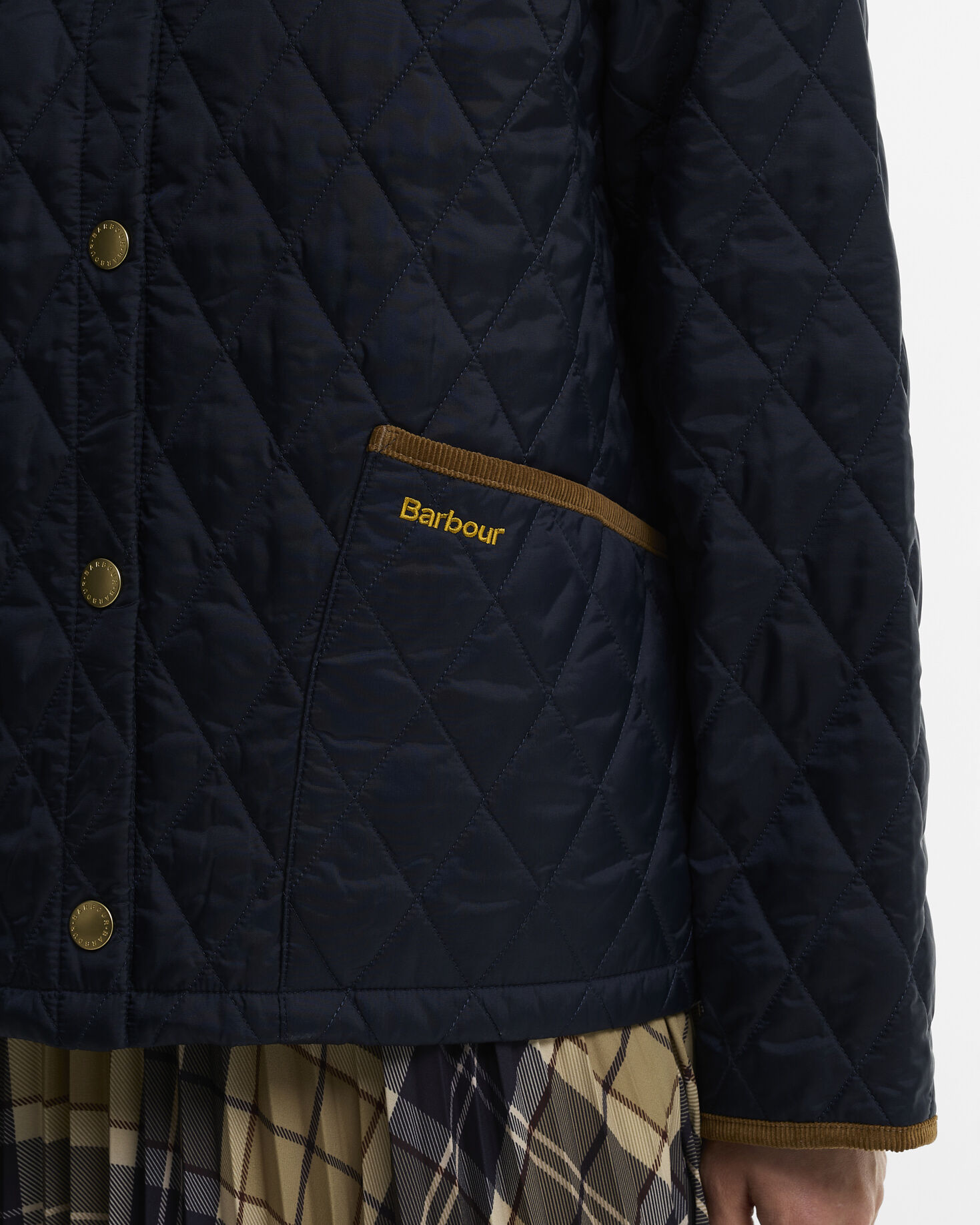 Giacca trapuntata Liddesdale Cropped Icons Dark Navy/Birchwood
