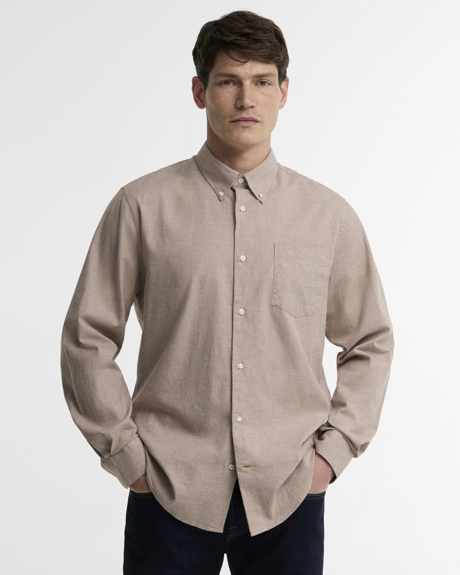 Aukside Regular Shirt Stone Marl