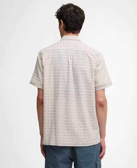 Wildfell Printed Short-Sleeved Relaxed Shirt Neutral