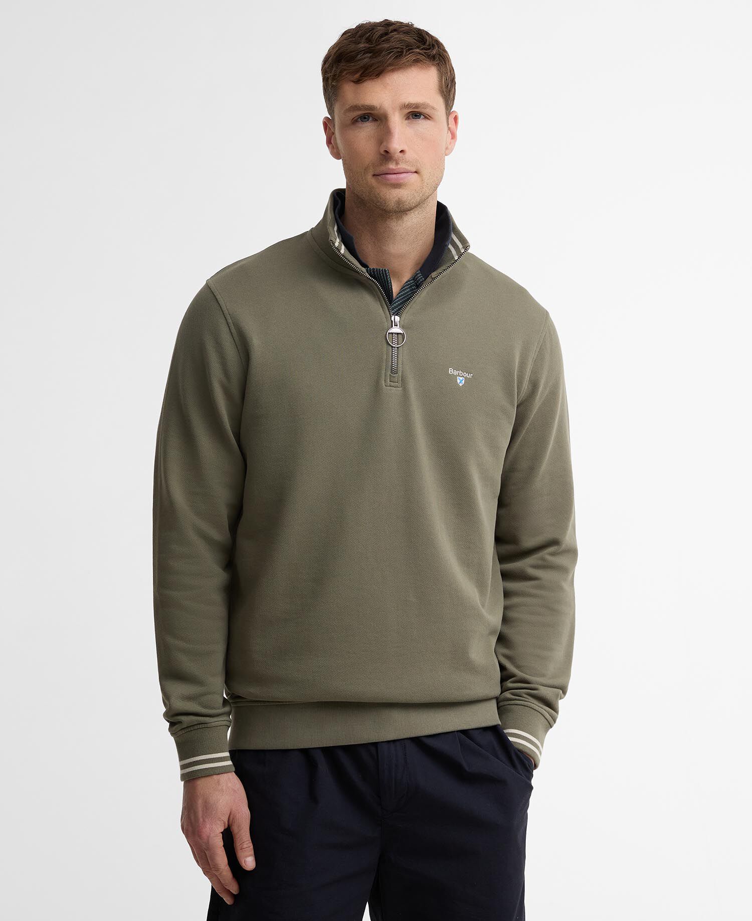 Rosford Quarter-Zip Sweatshirt Dusty Olive