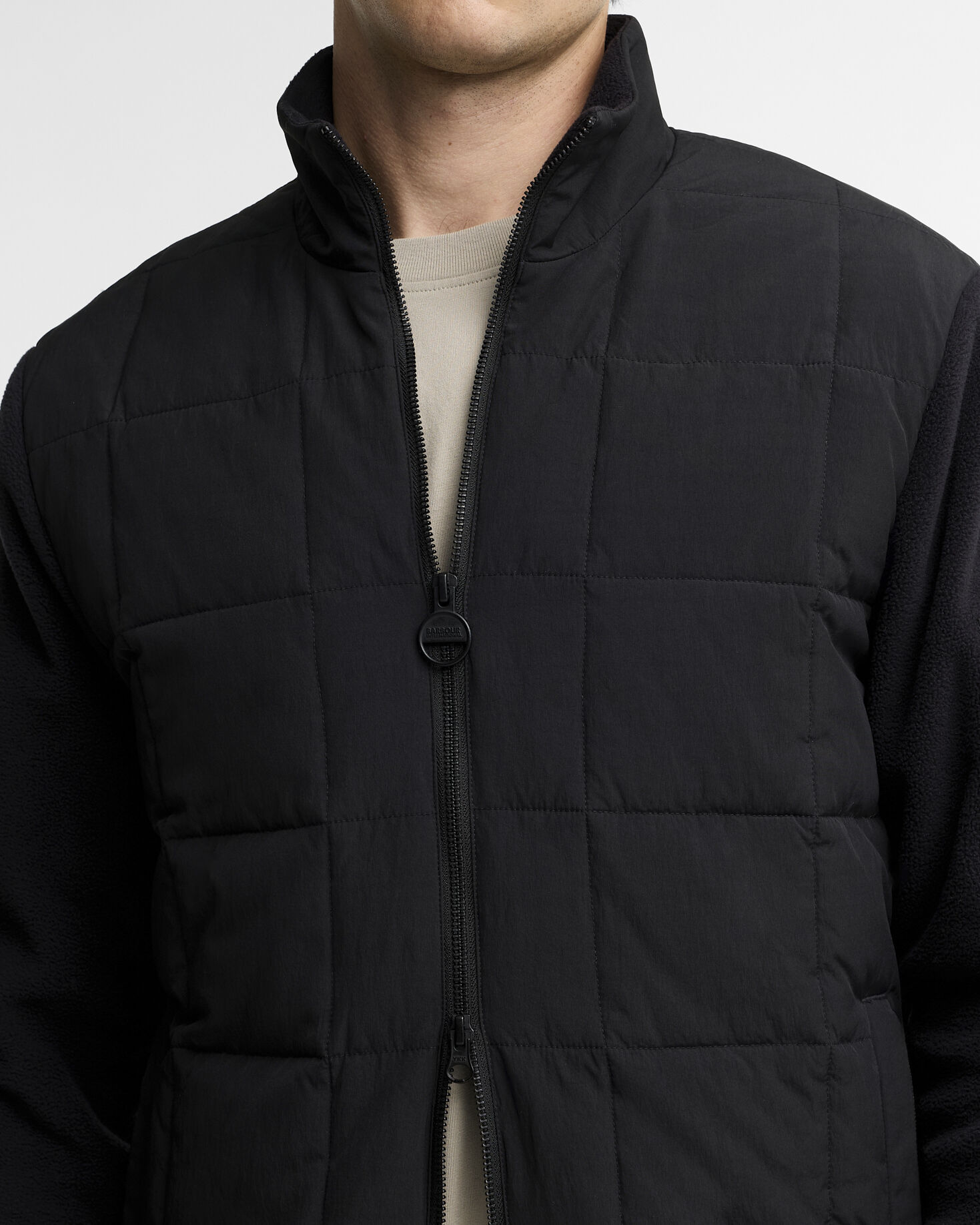 Burnhope Quilted Sweatshirt Black