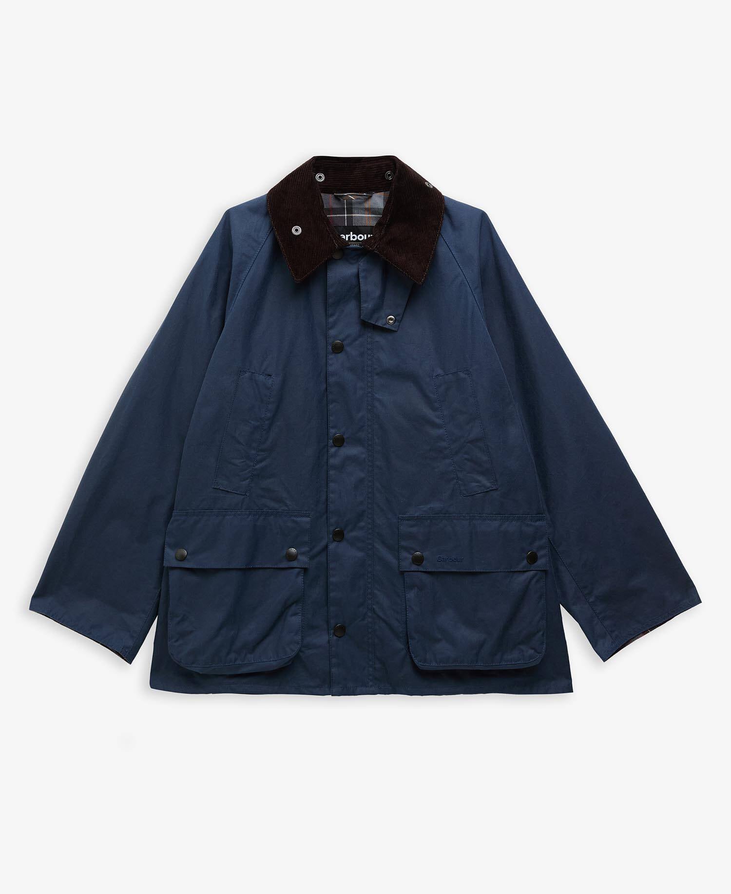 Oversized Bedale Waxed Jacket Washed Cobalt image number 7