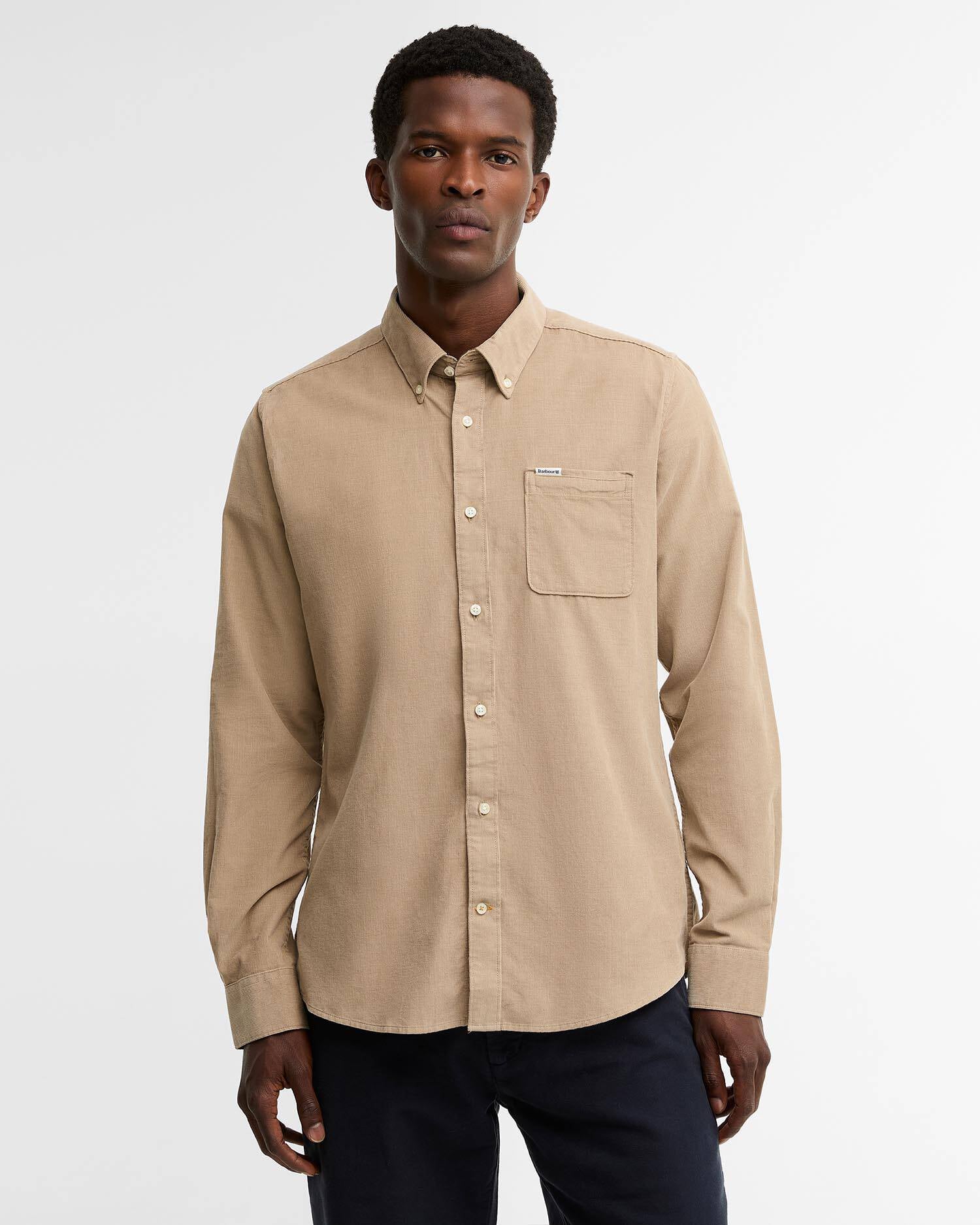Ramsey Tailored Long-Sleeved Shirt Washed Stone image number 0