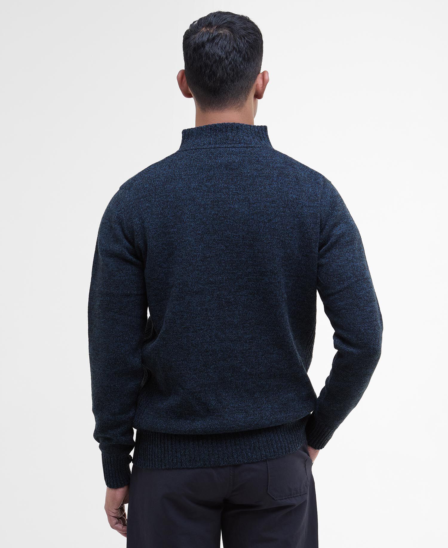 Essential Quarter-Zip Jumper Navy Mix
