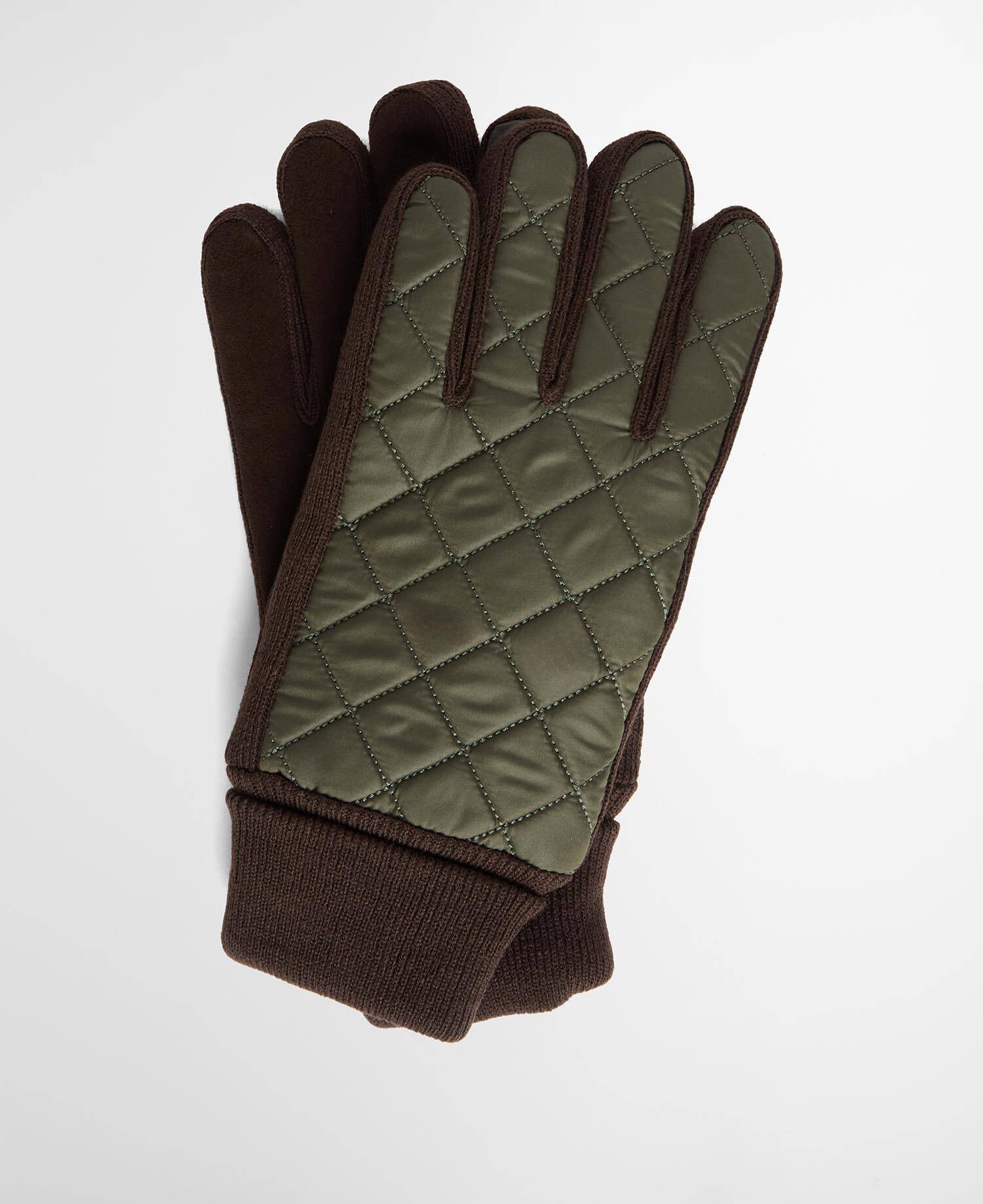 Magnus Quilted Gloves Forest/Brown image number 0